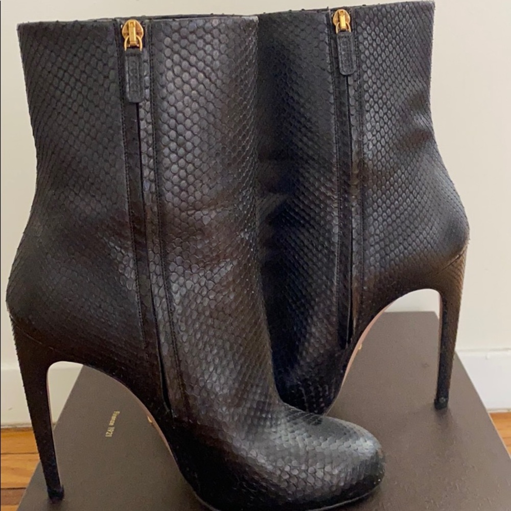 Gucci Python Leather Booties - image 5